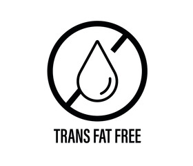 Trans Fat Free Line Icon, Outline Vector Symbol Illustration. Pixel Perfect, Editable Stroke.