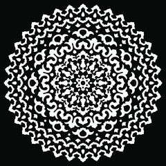 Circular one-color pattern. Illustration in vector
