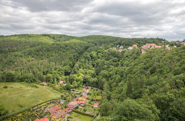 Fototapeta na wymiar view of the village in the valley