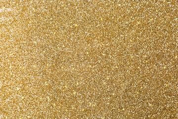Beautiful shiny brass glitter as background, closeup