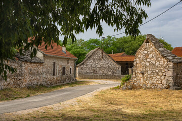 Rural abandoned stone houses