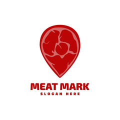 design of signs, symbols, location markers in the form of fresh meat, quality for trademarks, meat logos template