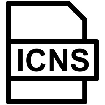 ICNS File Format Vector line Icon Design