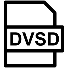 DVSD File Format Vector line Icon Design