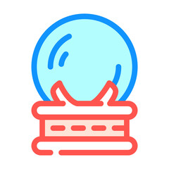 magic glass sphere fairy tale color icon vector. magic glass sphere fairy tale sign. isolated symbol illustration