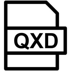 QXD File Format Vector line Icon Design