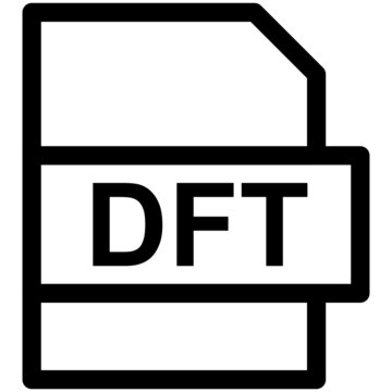 DFT File Format Vector line Icon Design