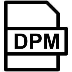 DPM File Format Vector line Icon Design