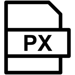 PX File Format Vector line Icon Design