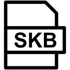 SKB File Format Vector line Icon Design