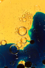 oil bubbles on glass