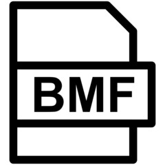 BMF File Format Vector line Icon Design