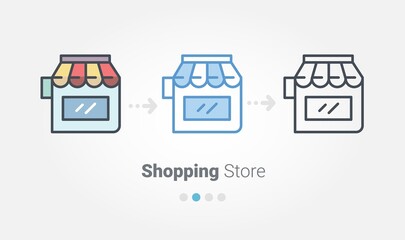 Shopping Store mini icon set