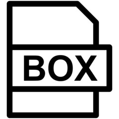 BOX File Format Vector line Icon Design