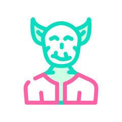troll fantasy character color icon vector. troll fantasy character sign. isolated symbol illustration