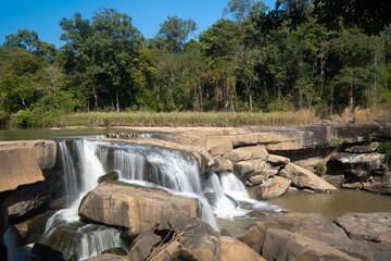 Obraz premium Kaeng Sopha Waterfall.Wang Tong District.Phitsanulok Province.Thailand. Long exposure