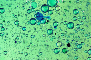 oil bubbles on glass