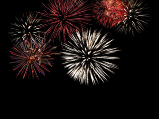 Fototapeta premium festive fireworks, fireworks in the night sky