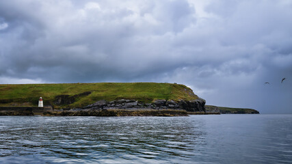 Lybster lighthouse at Lybster harbour in the Highlands