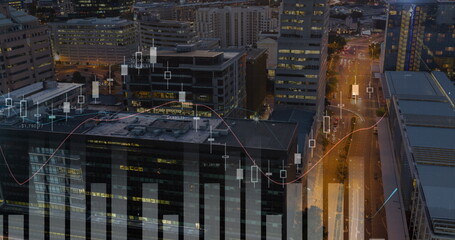 Graphs and city scape 