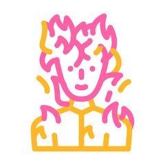 burning man fantasy character color icon vector. burning man fantasy character sign. isolated symbol illustration