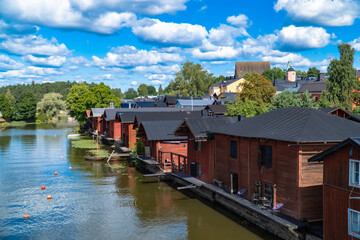 houses on the river bank, Porvoo