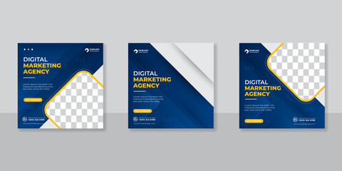 Digital business marketing social media post template.