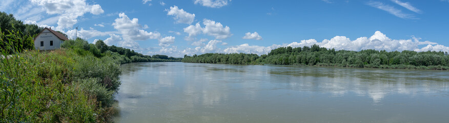 Fototapeta na wymiar Dunajské luhy Protected Landscape Area - Danube river on the Hungarian-Slovak border