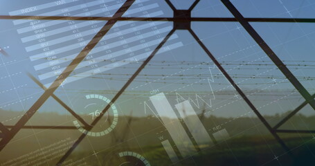 Statistics and graphs about transmission towers 4k