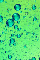 oil bubbles on glass