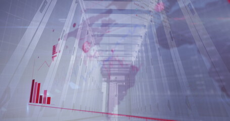 Coronavirus digital interface against server room