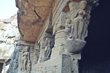 ellora caves unesco world heritage site,aurangabad district,maharashtra,india