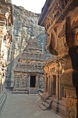 Naklejka premium ellora caves unesco world heritage site,aurangabad district,maharashtra,india
