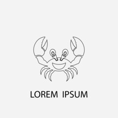 Fototapeta na wymiar crab vector illustration design icon