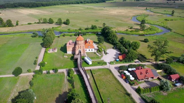 Gothic ducal castle from 15th century in Liw village, Masovian Voivodeship of Poland