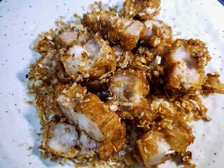 Fried Pork Belly with Garlic and Pepper It is a very delicious food menu. It has high energy.
It is...