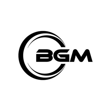 BGM letter logo design with white background in illustrator, vector logo modern alphabet font overlap style. calligraphy designs for logo, Poster, Invitation, etc.
