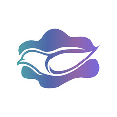 Obraz premium vector logo with the concept of a combination of cloud shapes and bird shapes