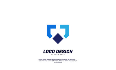 awesome shape logo modern for company collections colorful design template