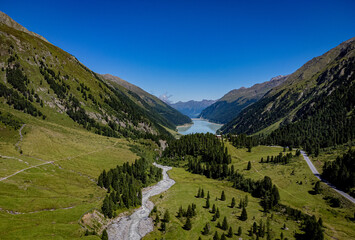 Fototapeta na wymiar Wonderful Kaunertal Glacier road in Austria - travel photography