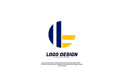 stock illustrator abstract shape circle and line logo modern for business and company collections colorful design