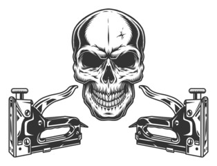 Skull and construction staplers concept