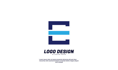 abstract creative economy finance business company productivity idea brand identity logo design vector