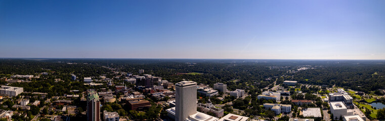 Fototapeta na wymiar Aerial panorama Tallahassee Florida State Capitol Building