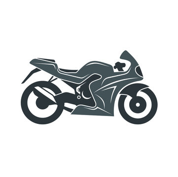 sport type motorcycle illustration, vector art.