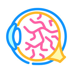 inflammation of eye ophthalmology color icon vector. inflammation of eye ophthalmology sign. isolated symbol illustration