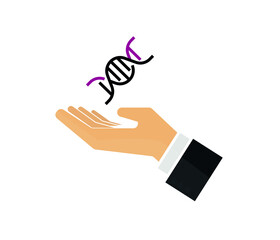 Obraz premium Genetic engineering science and medicine concept. Design element for scientific banner, poster. 