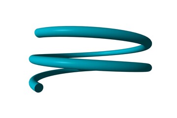 figure narrow spring form 3d rendering white background