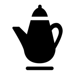 Teapot Glyph Icon Vector