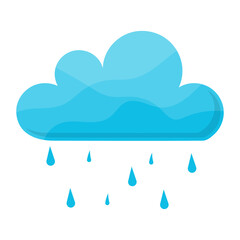 blue clouds heavy rain sign Concept Vector Icon Design, Autumn or Fall activities Symbol, Dry weather Sign, Temperate climates Elements Stock illustration